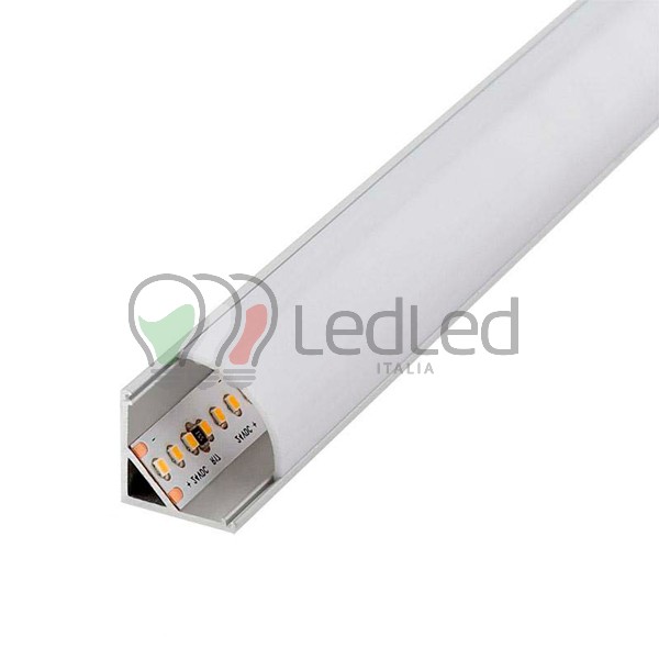 Immagine Profilo angolare in alluminio per Strisce Led modello L da 2 metri 12V/24V