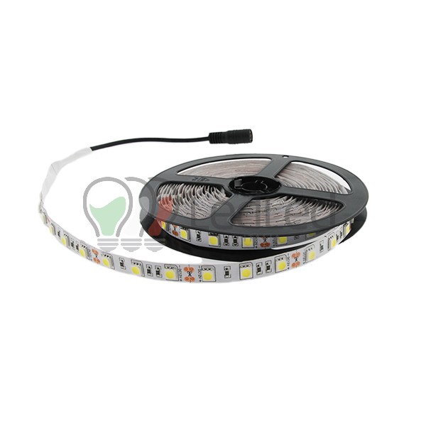 Immagine Striscia Led Professionale 5 metri SMD 5050 IP20 72W 24V Bianco Caldo 3000K