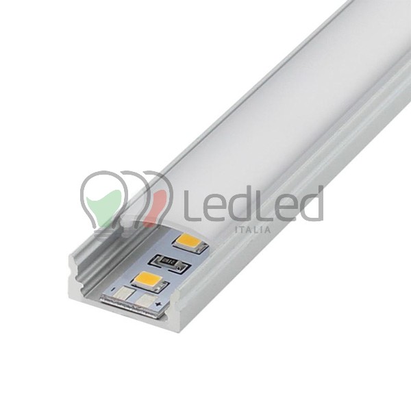 Immagine Profilo angolare in alluminio per Strisce Led modello U da 2 metri 12V/24V