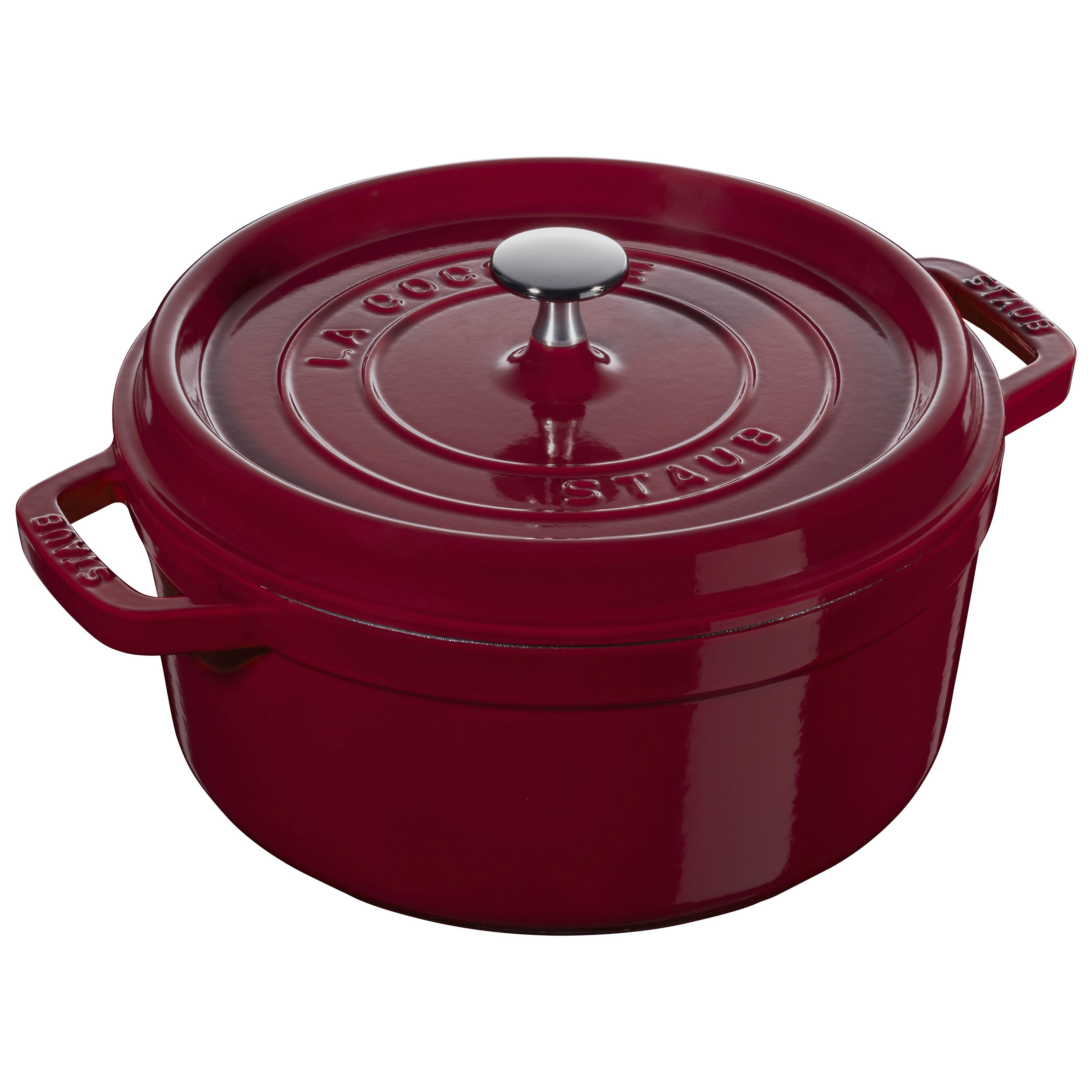 Cocotte rotonda - 24 cm, bordeaux,,large