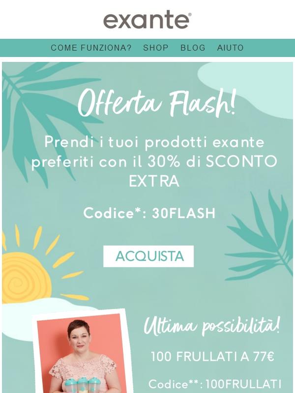 Vendite flash! Fino al 30% di sconto