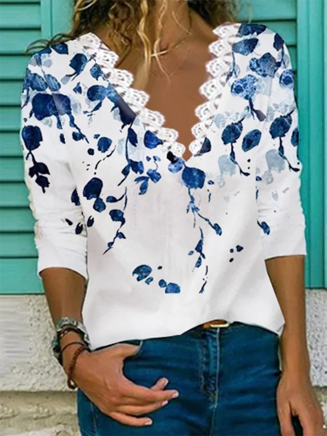 Lace Cotton-Blend Shirts & To...