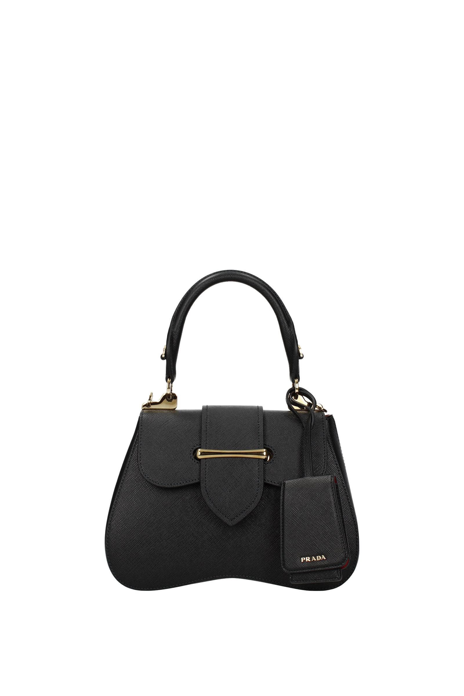 Prada Handbags Women Leather Black