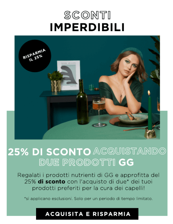 25% di sconto ed ottieni in piu' il 10% di sconto con il codice HAIRHEROES10