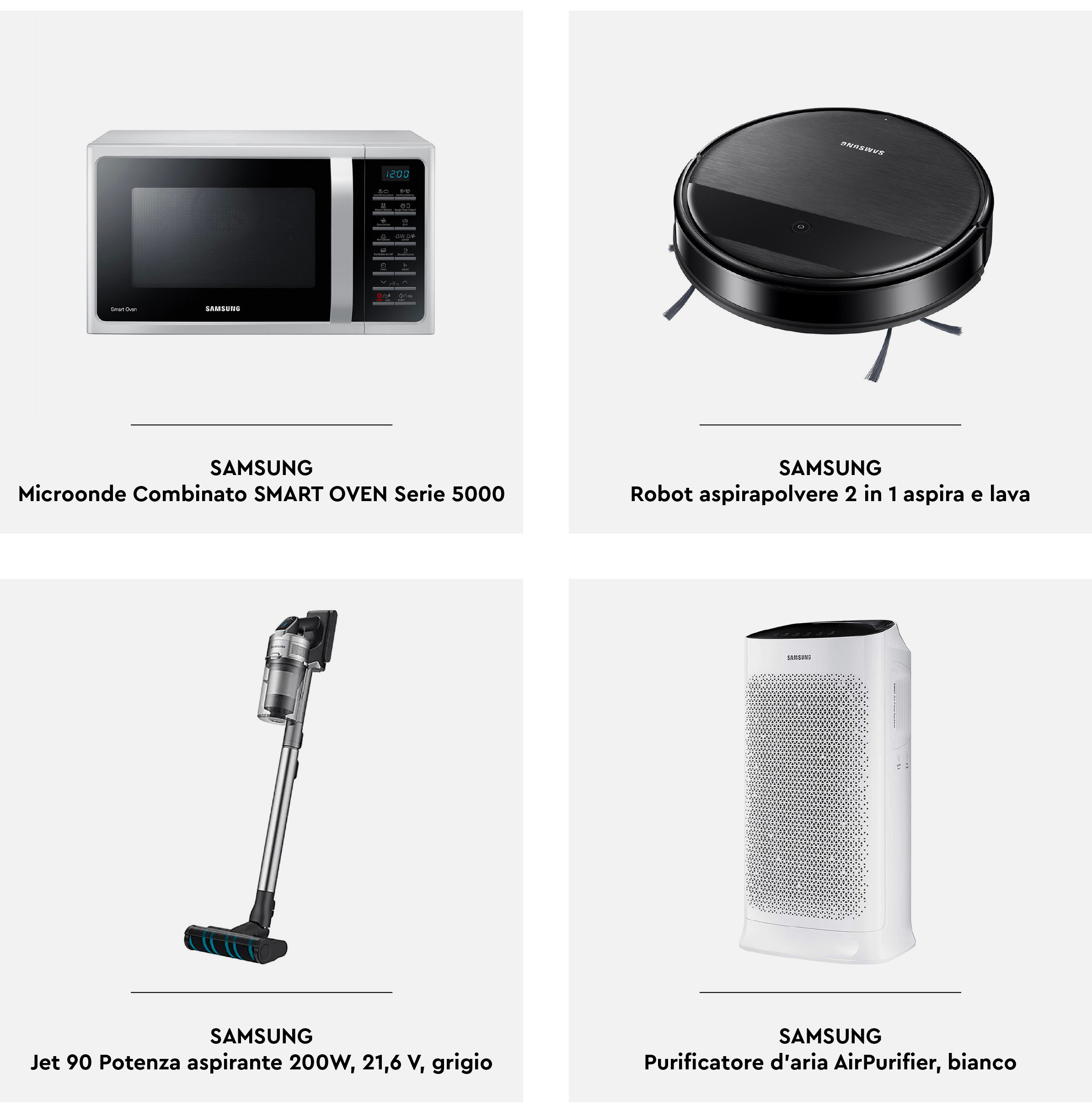 Samsung piccoli e innovativi elettrodomestici