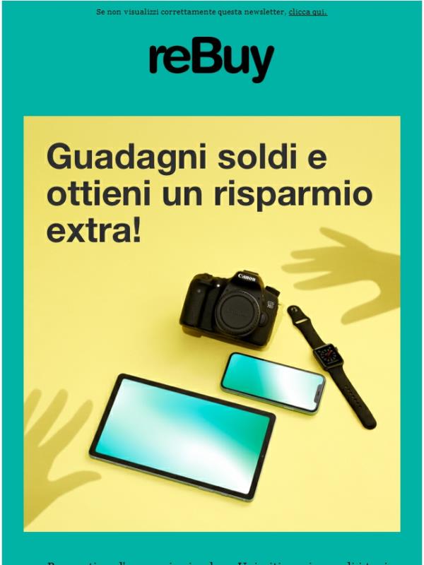 Guadagna soldi e risparmia il 10% extra sul tuo prossimo acquisto!