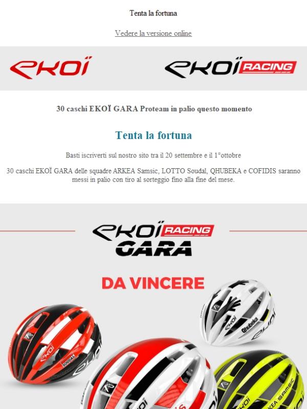 30 caschi EKOÏ GARA Proteam in palio questo momento