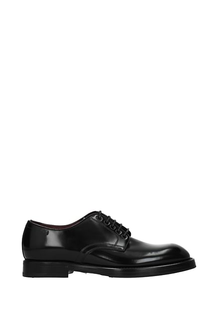 Dolce&Gabbana Lace up and Monkstrap Men Leather Black