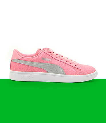 SNEAKERS GLITTERATE PUMA SMASH V2 GLITZ GLAM JR ROSA