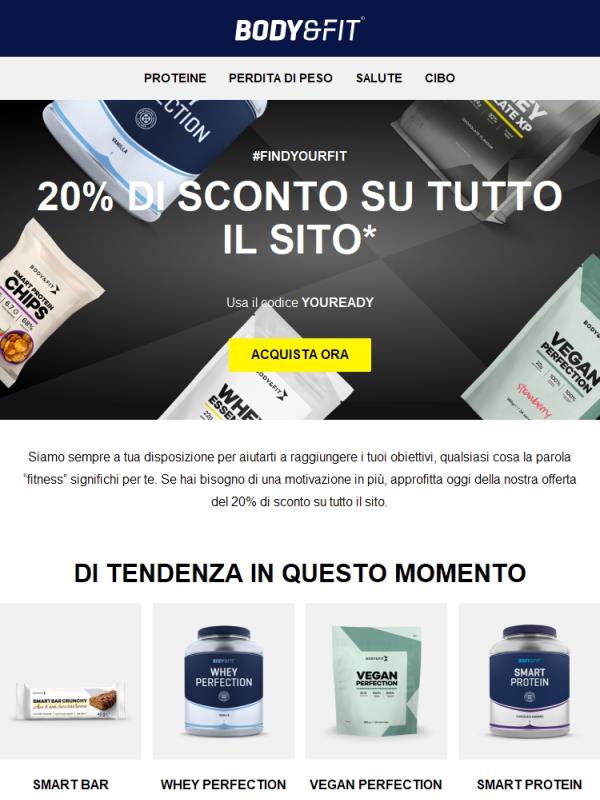 Ultima possibilità di approfittare del 20% di sconto su tutto il sito*