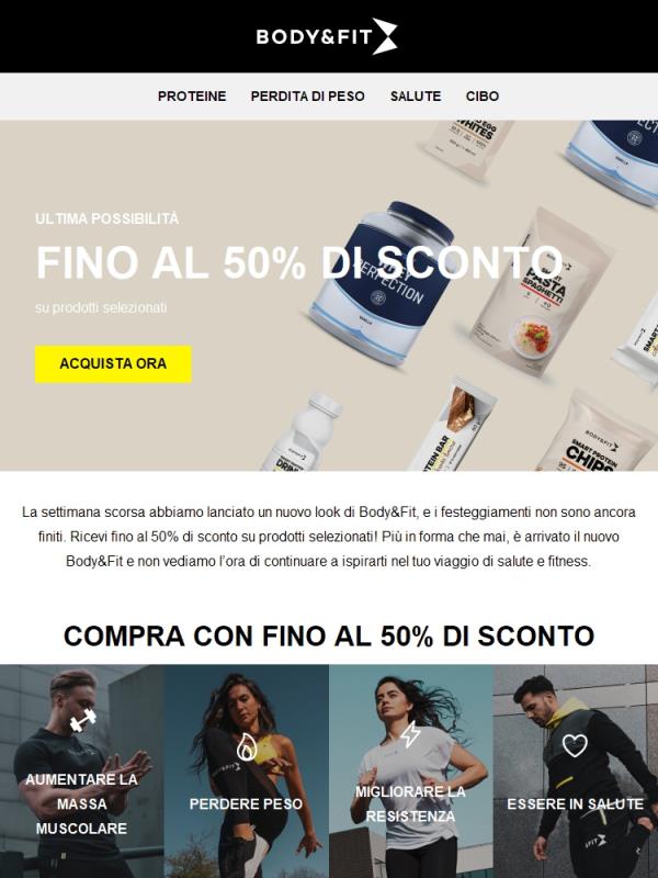 Non perderti fino al 50% di sconto