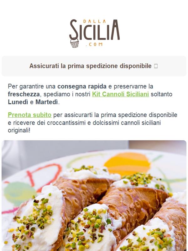 ⏰ Assicurati la spedizione di Lunedì mattina per i Cannoli Siciliani ⏰ [SCONTO 23%]
