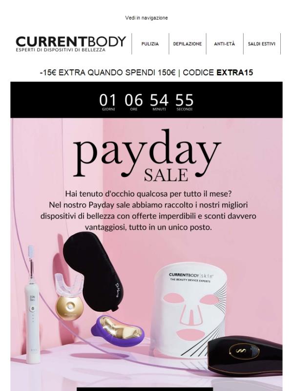 Offerta Flash: 15€ di sconto EXTRA