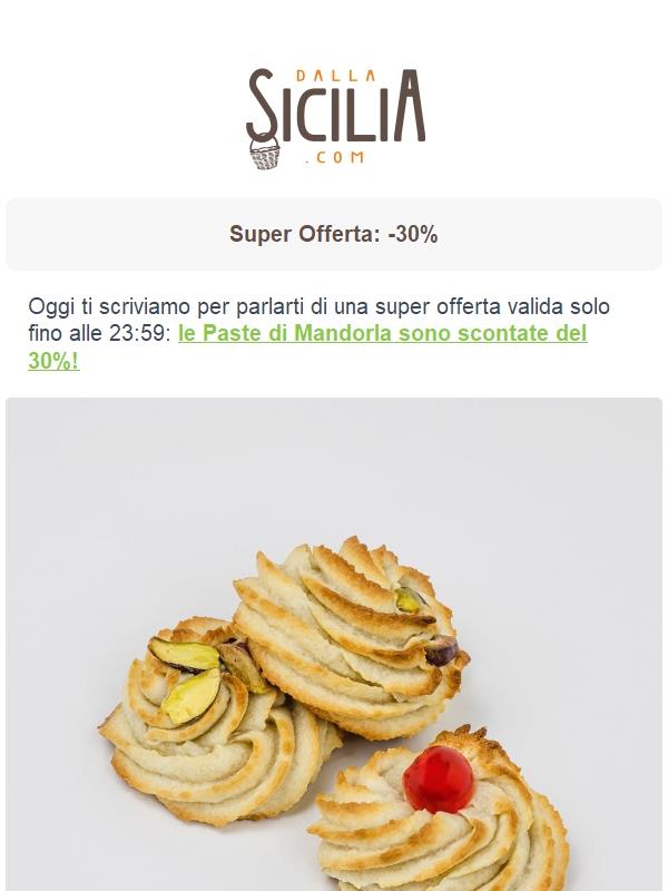 SOLO PER OGGI: 30% di SCONTO sulla Paste di Mandorla! 😍