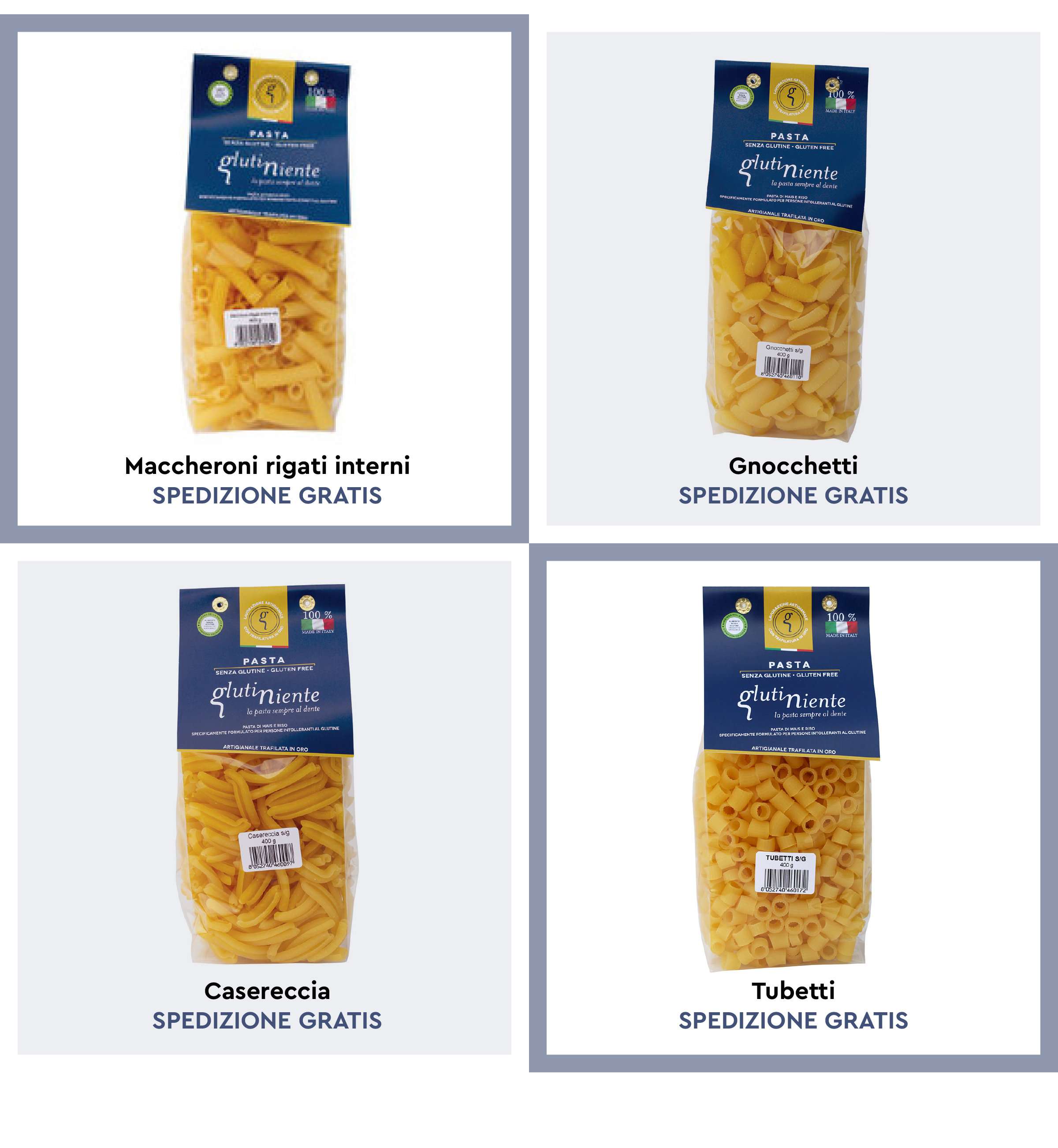 Glutiniente, pasta senza glutine Online Prezzi scontati