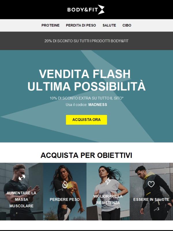 Il 10% di sconto extra su tutto il sito termina stanotte