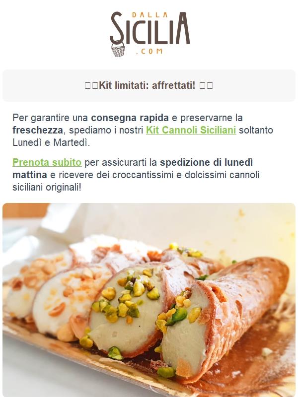 ⚠️ Assicurati la spedizione di Lunedì mattina per i Cannoli Siciliani ⚠️ [SCONTO 23%]