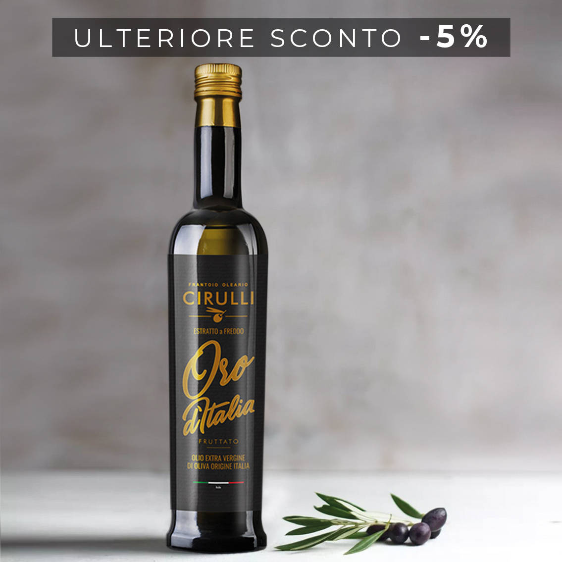 Olio Cirulli extra vergine d'oliva di qualità coratina.