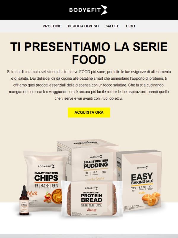 Ti diamo il benvenuto alla nostra nuova Serie FOOD
