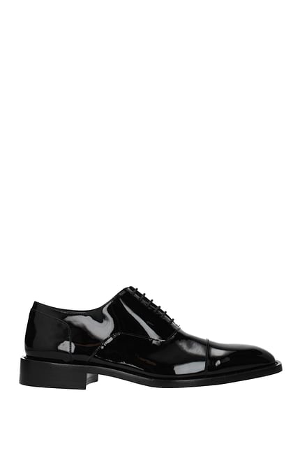 Balenciaga Lace up and Monkstrap Men Patent Leather Black