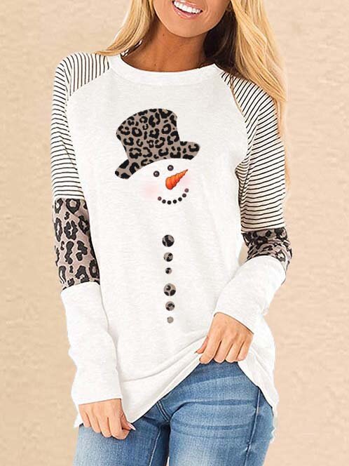 Ladies Leopard Print Snowman ...