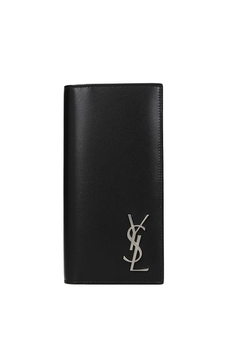 Saint Laurent Wallets Men Leather Black