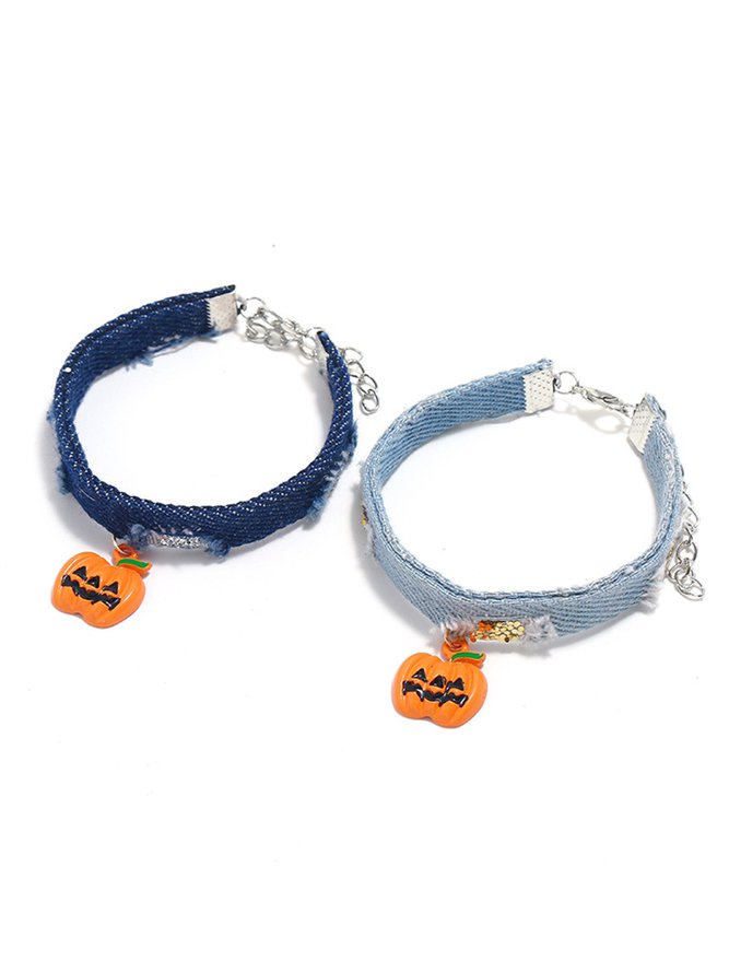 Denim Halloween Pumpkin Brace...