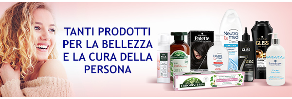 Tanti prodotti per la bellezza e la cura della persona.