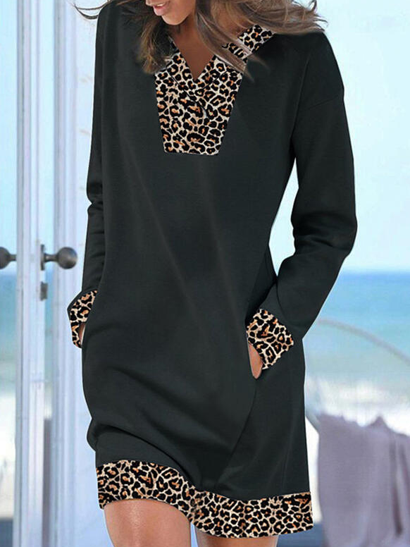 Above Knee Casual Tunic Dress...