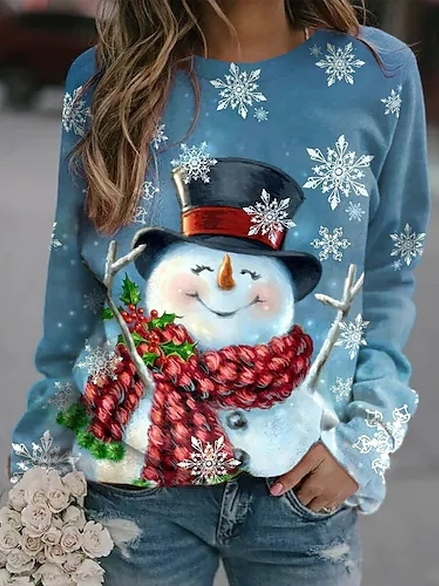 Christmas Snowman Casual Swea...