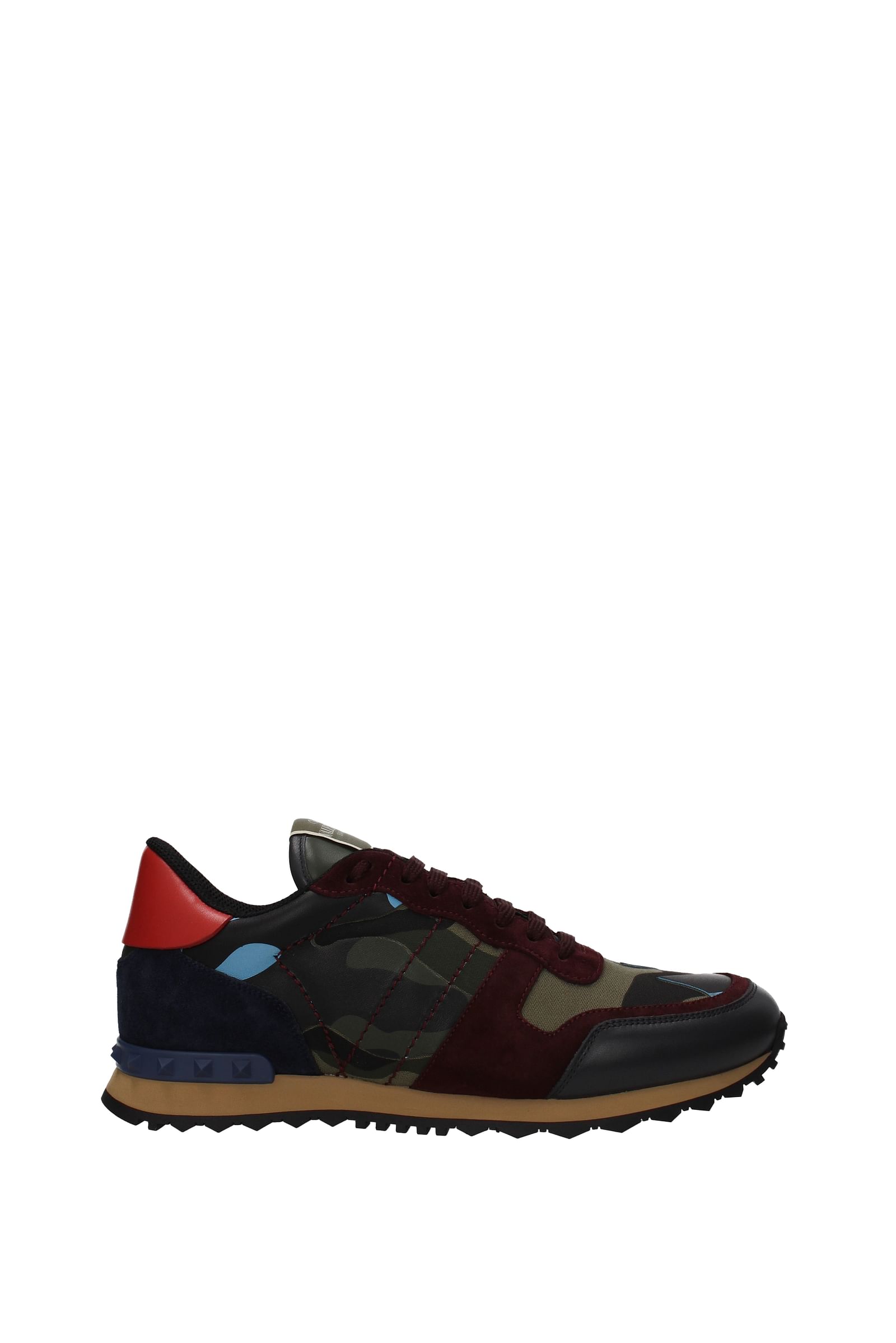 Valentino Garavani Sneakers Men Leather Green Blue
