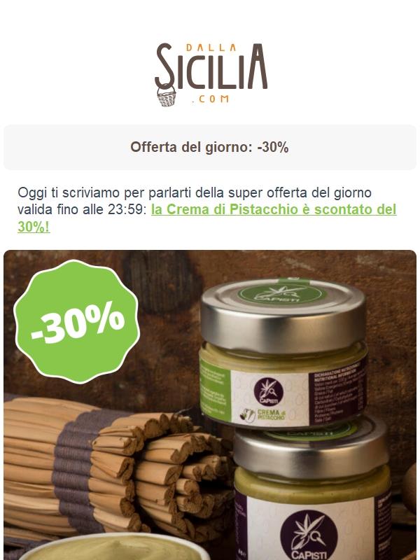 💚 OFFERTA DEL GIORNO: la Crema di Pistacchio è Scontata del 30%! 💚