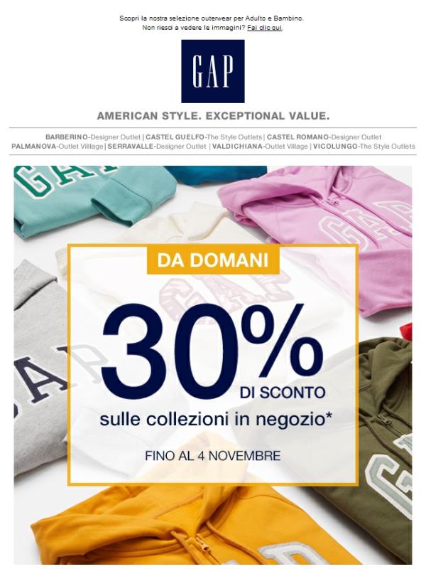 Da domani, 30% di sconto sulle collezioni in negozio!