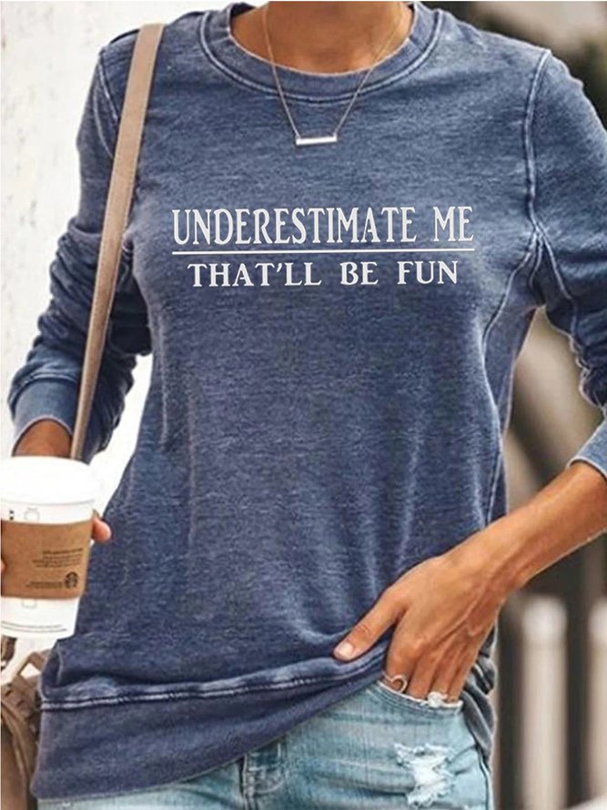 Printed  Long Sleeve Sweatshi...