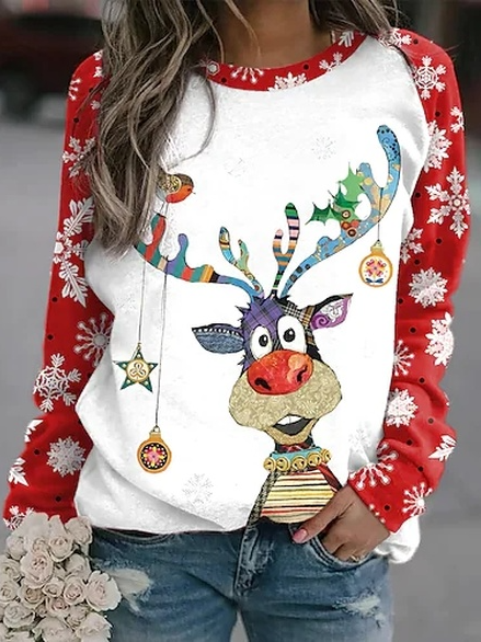 Neck Christmas Snowman Sweats...