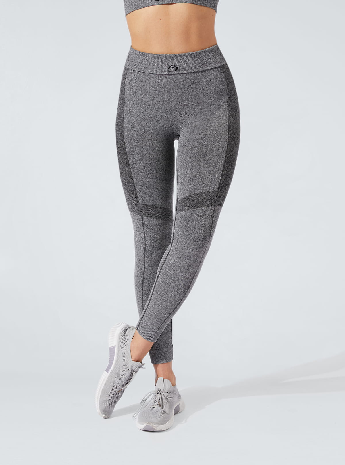 Legging Melange supercoprente Grigio Scuro