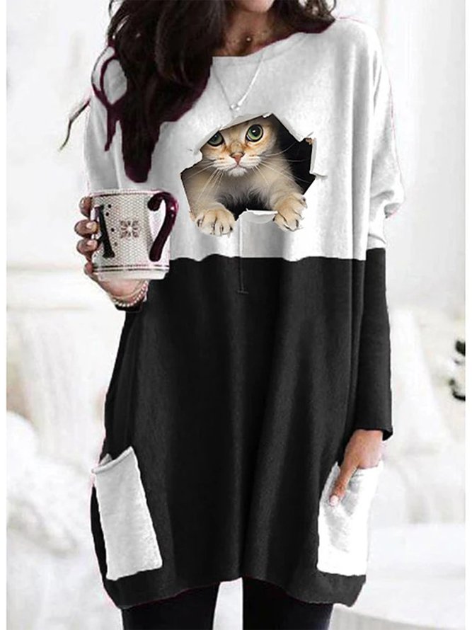 Sleeve Cocoon Cat Shirts & To...