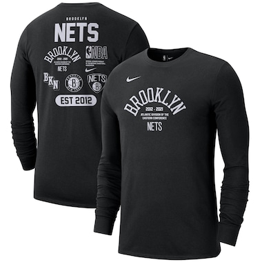 Brooklyn Nets Nike Elite Practice LS T-Shirt - Mens