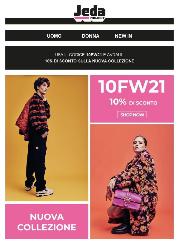 BUONO SCONTO -10% su tutta la NUOVA COLLEZIONE 🍁 Autunno Inverno 2021 🍁