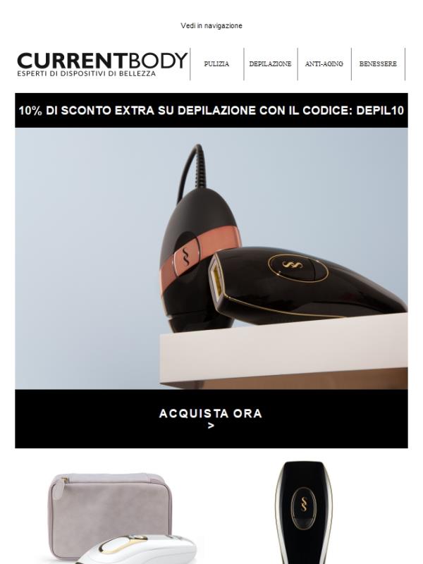 10% di sconto EXTRA sui dispositivi di depilazione!