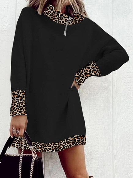 Above Knee Casual Tunic Dress...