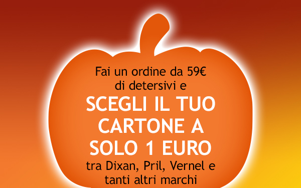Fai un ordine da 59€ di detersivi