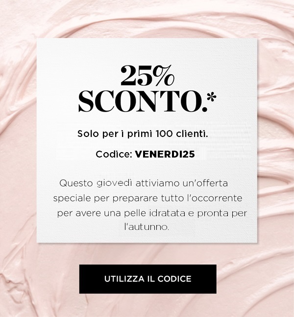25% Sconto codice VENERDI25