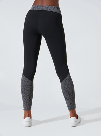 Legging con inserti pitonati