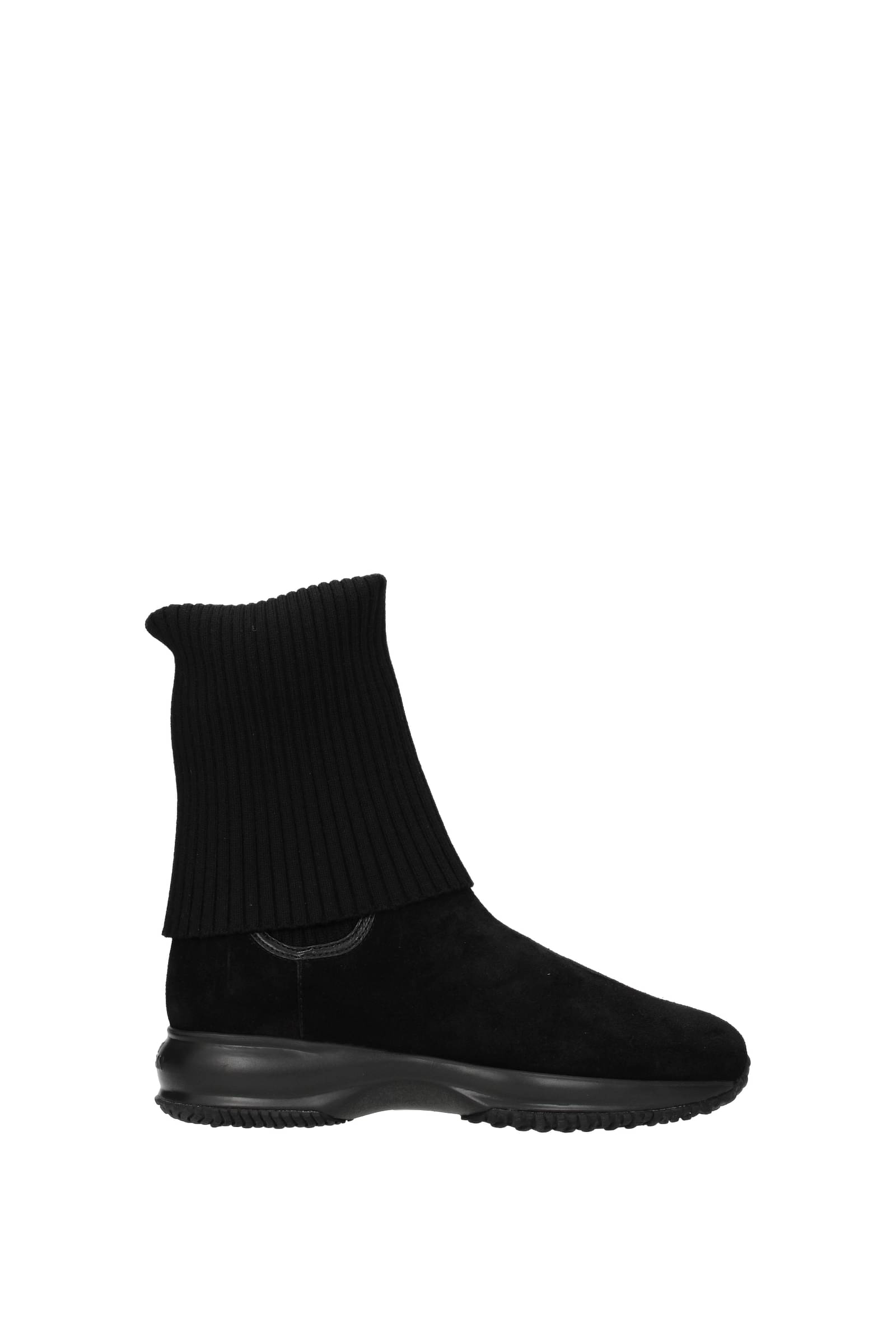 Hogan Ankle boots interactive Women Suede Black