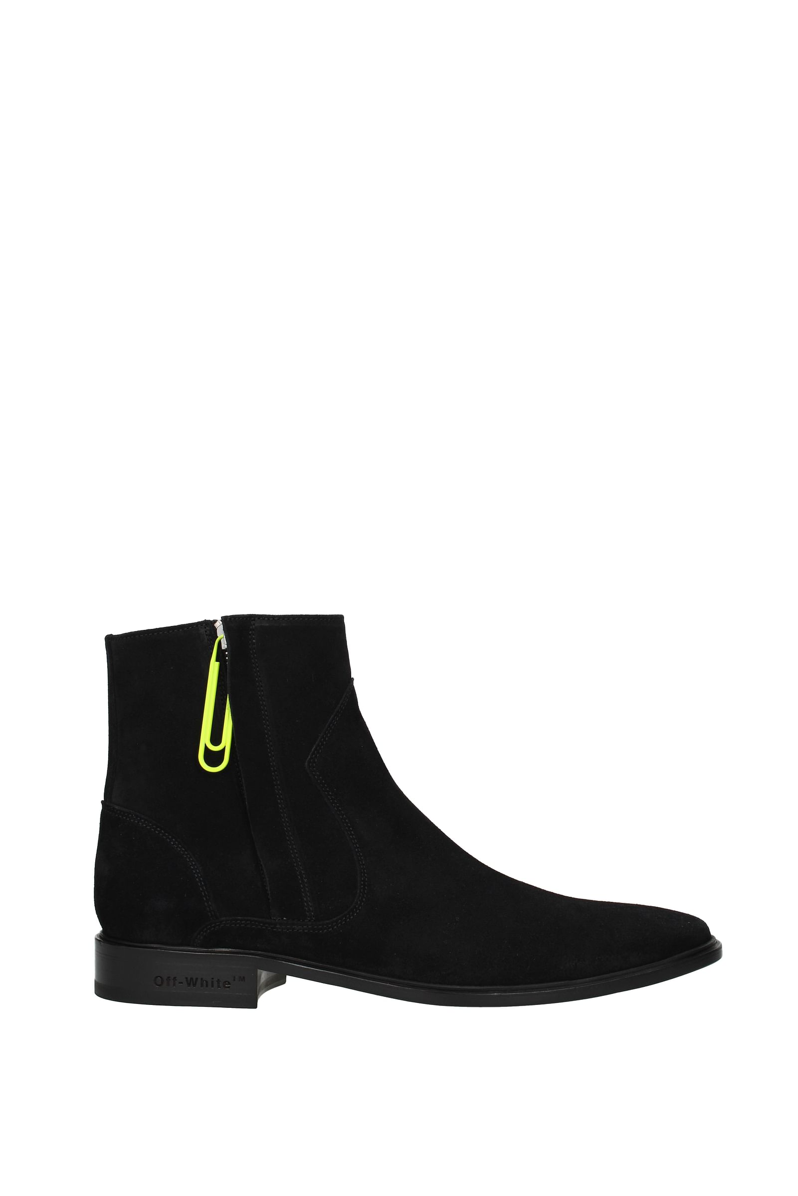Off-White Ankle Boot Men Suede Black