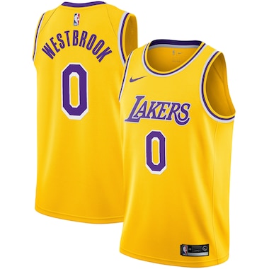 Los Angeles Lakers Nike Icon Edition Swingman Jersey - Gold - Russell Westbrook - Mens