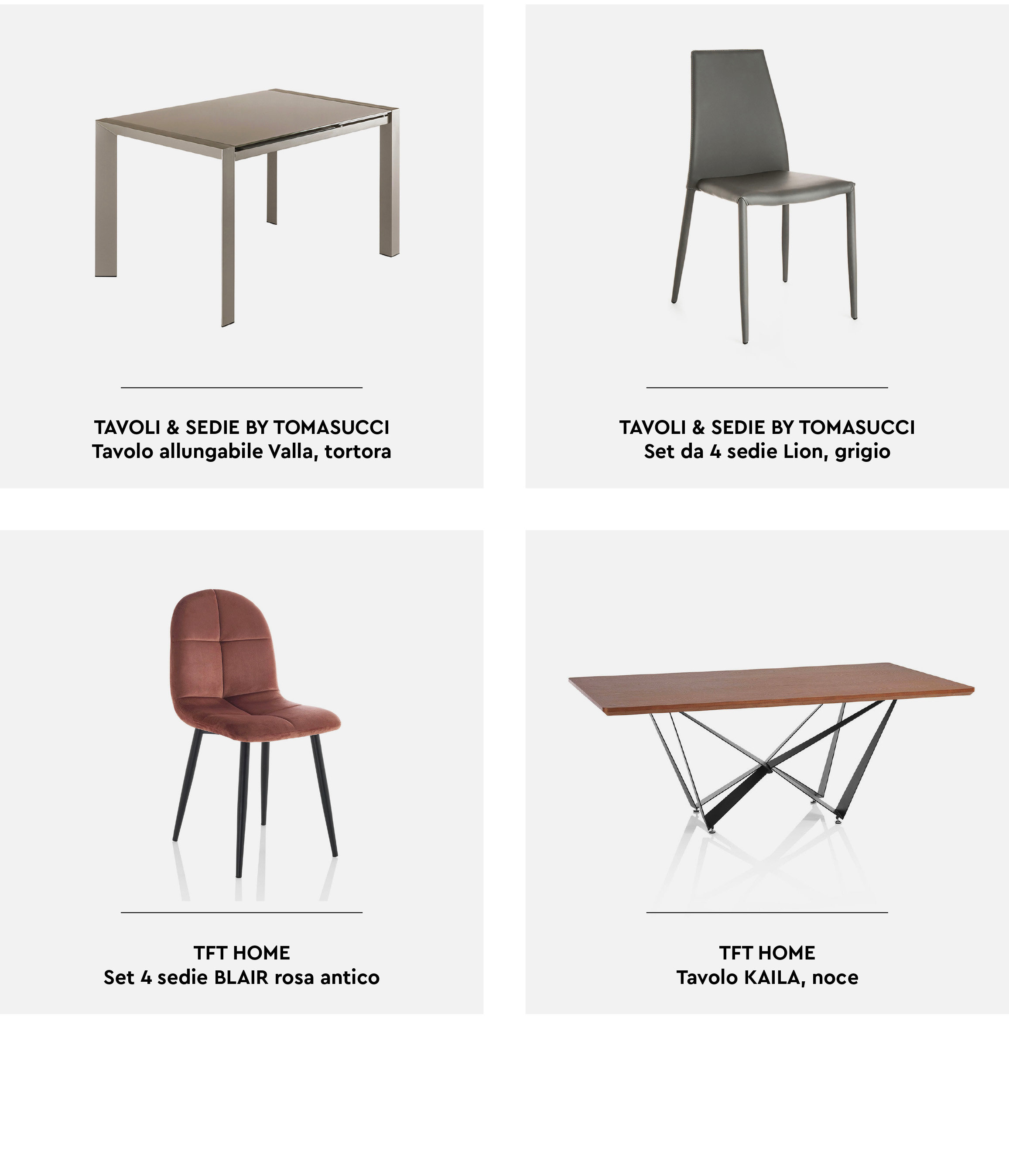 Tavoli e sedie: Scegli con stile
