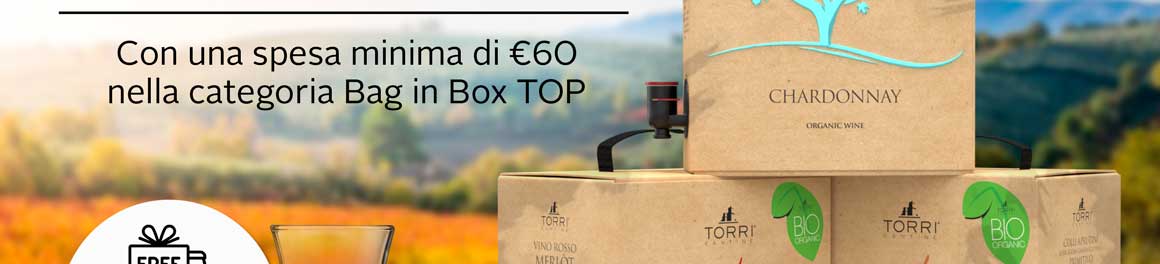 Con una spesa minima di €60 nella categoria Bag in Box TOP