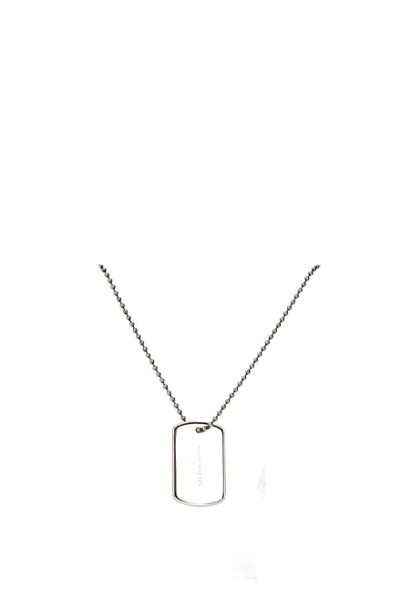 Alexander McQueen Necklaces Men Brass Silver